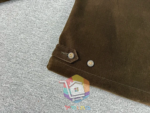 ז'קט קורדרוי Polo Ralph Lauren עם בטנה משובצת, כחול כהה, חום 29