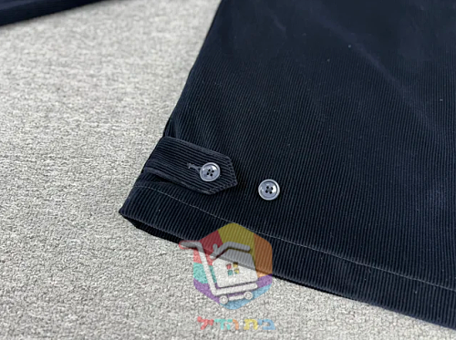 ז'קט קורדרוי Polo Ralph Lauren עם בטנה משובצת, כחול כהה, חום 37
