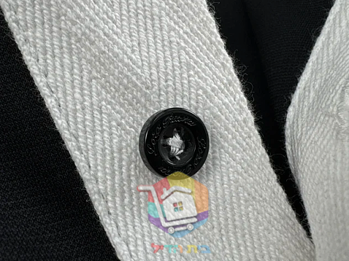 חולצת פולו ארוכה Loro Piana, כחול כהה עם צווארון לבן 8