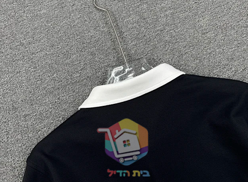 חולצת פולו ארוכה Loro Piana, כחול כהה עם צווארון לבן 29