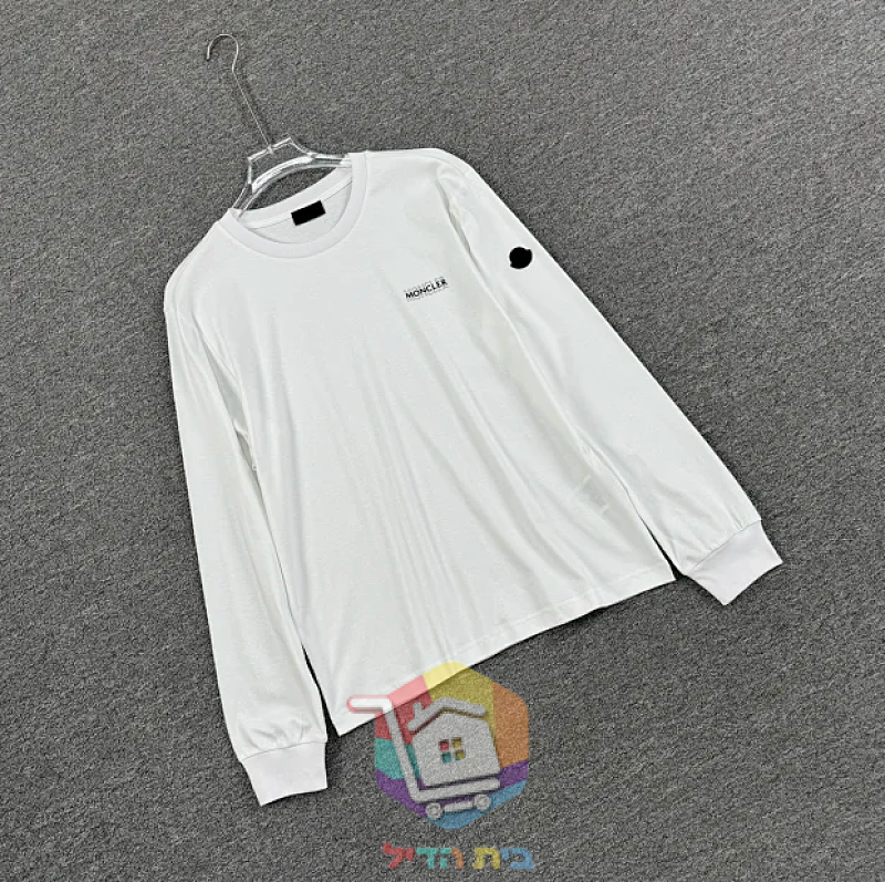 חולצה ארוכה Moncler, לבן, אפור, שחור