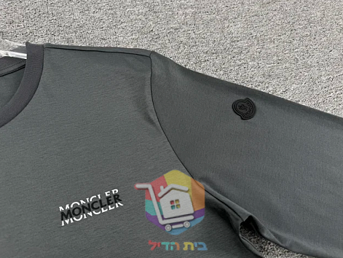 חולצה ארוכה Moncler, לבן, אפור, שחור 2