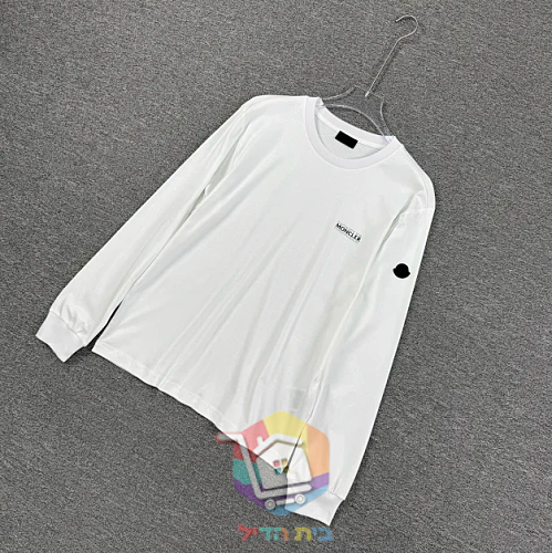 חולצה ארוכה Moncler, לבן, אפור, שחור 4