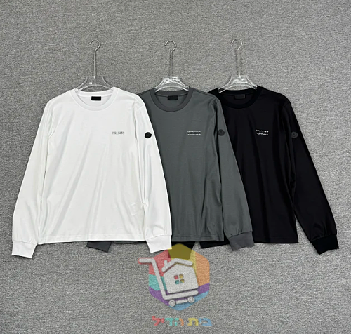 חולצה ארוכה Moncler, לבן, אפור, שחור 9