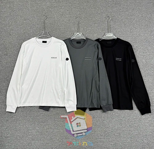 חולצה ארוכה Moncler, לבן, אפור, שחור 51