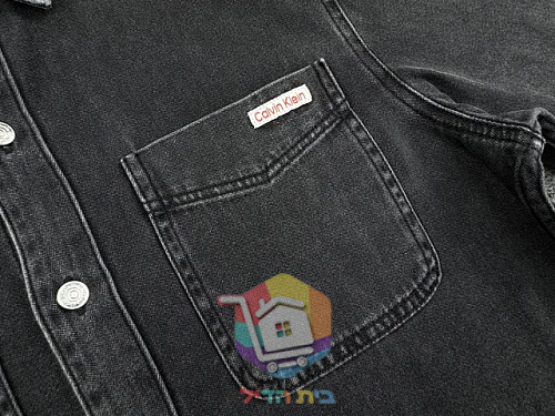 Jeanshemd Calvin Klein in gewaschenem Schwarz 9