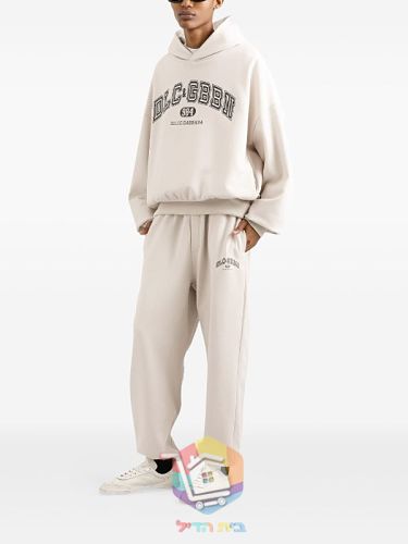 Felpa con cappuccio Dolce & Gabbana con logo stile college, crema 1