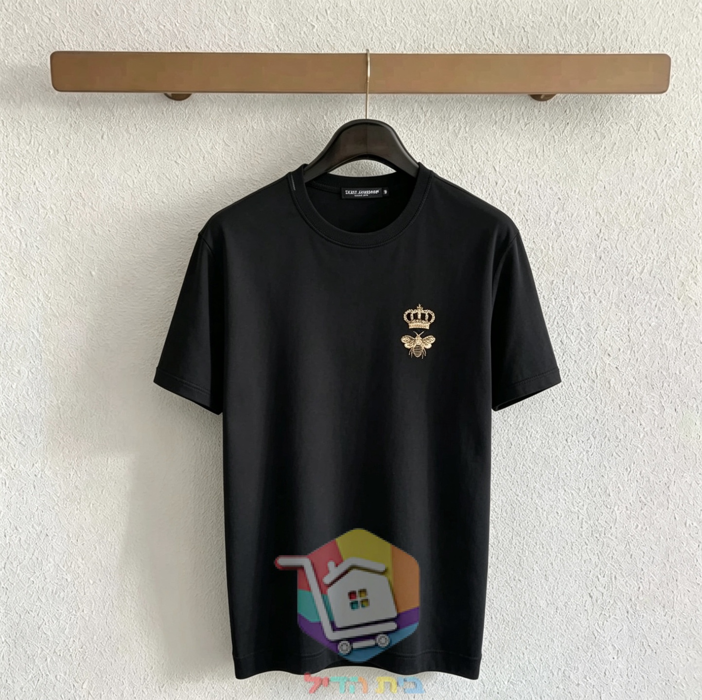 T-shirt Dolce & Gabbana con stemma ricamato, nero