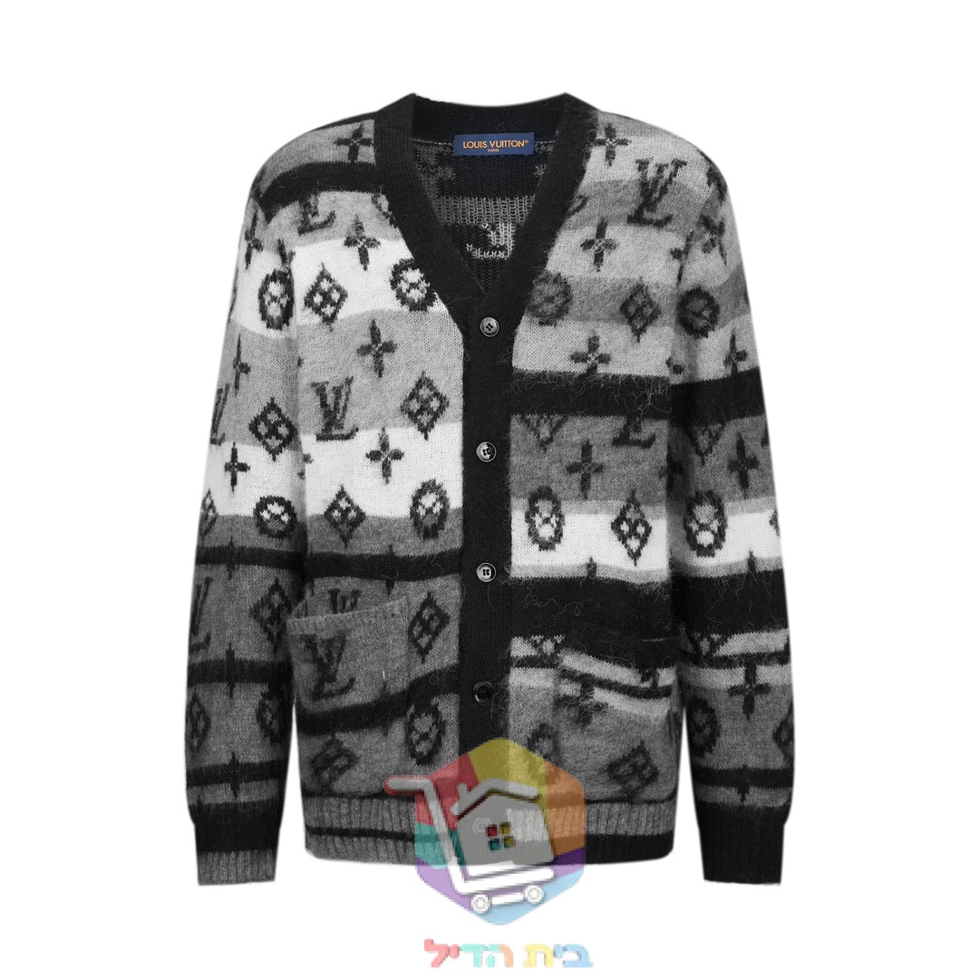 Louis Vuitton Monogram Mohair cardigan, grey and black, or blue and grey