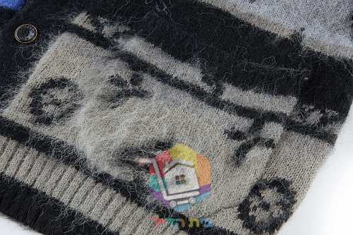 Louis Vuitton Monogram Mohair cardigan, grey and black, or blue and grey 22