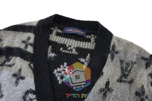 Louis Vuitton Monogram Mohair cardigan, grey and black, or blue and grey 24