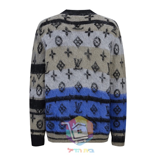 Louis Vuitton Monogram Mohair cardigan, grey and black, or blue and grey 25
