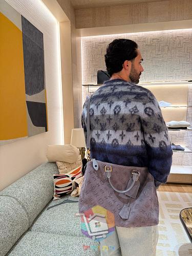 Louis Vuitton Monogram Mohair cardigan, grey and black, or blue and grey 31