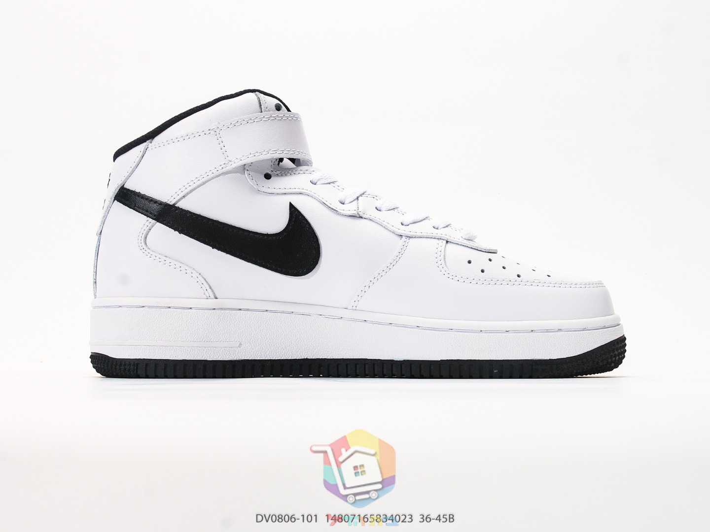 Nike Air Force 1 Mid '07 Sneaker, Weiß und Schwarz