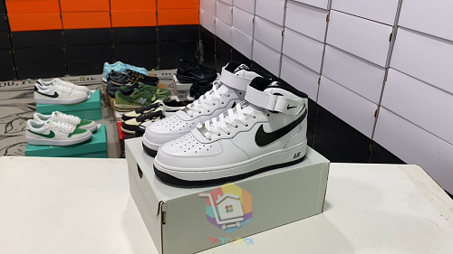 נעלי Nike Air Force 1 Mid '07 לבן ושחור, תמונה 9
