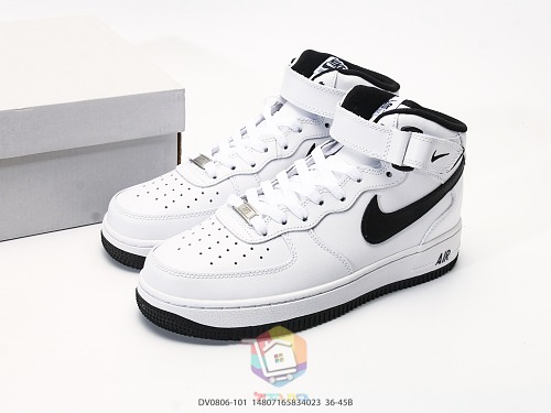 נעלי Nike Air Force 1 Mid '07 לבן ושחור, תמונה 10