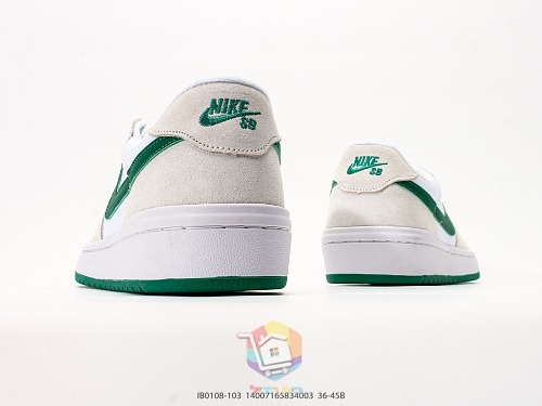נעלי סקייט Nike SB Code 58 לבן עם שחור או ירוק, תמונה 14