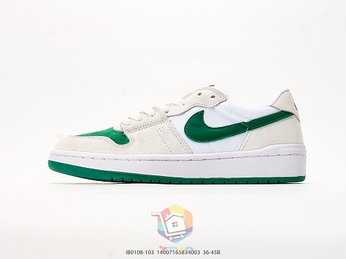 נעלי סקייט Nike SB Code 58 לבן עם שחור או ירוק, תמונה 19
