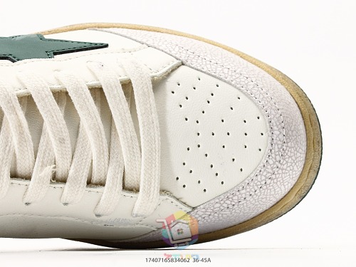 נעלי Golden Goose Super-Star לבן עם כוכב שחור, ירוק או אפור, תמונה 10