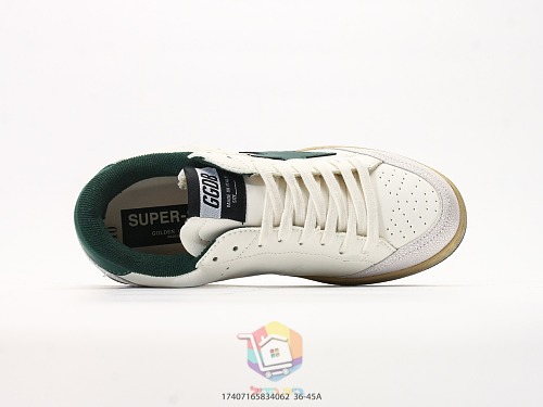 נעלי Golden Goose Super-Star לבן עם כוכב שחור, ירוק או אפור, תמונה 15