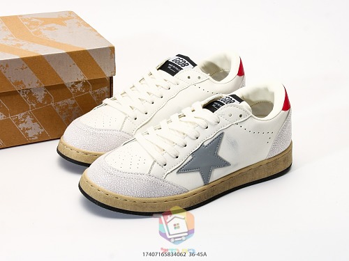 נעלי Golden Goose Super-Star לבן עם כוכב שחור, ירוק או אפור, תמונה 18