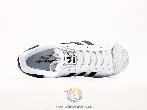 נעלי adidas Superstar II לבן עם פסים שחורים, תמונה 8