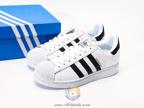 נעלי adidas Superstar II לבן עם פסים שחורים, תמונה 10