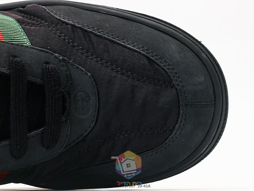 סניקרס Gucci Screener שחור עם פס אדום וירוק, תמונה 3