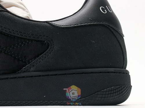 סניקרס Gucci Screener שחור עם פס אדום וירוק, תמונה 4