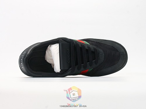 סניקרס Gucci Screener שחור עם פס אדום וירוק, תמונה 8