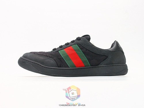 סניקרס Gucci Screener שחור עם פס אדום וירוק, תמונה 9