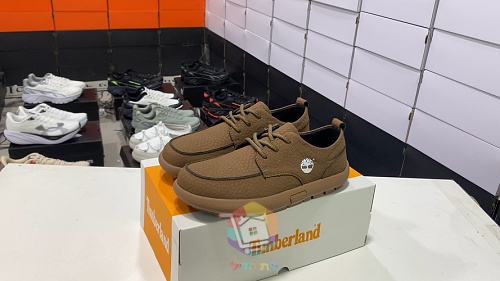 נעלי Timberland נמוכות מנובוק עם תפר מוקסין, חום או חום זית, תמונה 10