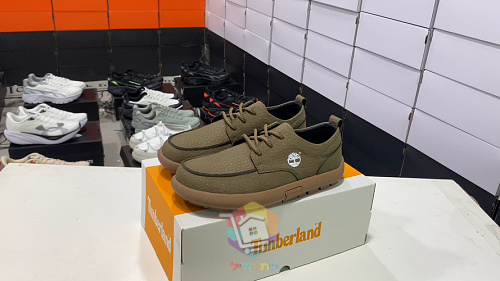 נעלי Timberland נמוכות מנובוק עם תפר מוקסין, חום או חום זית, תמונה 20