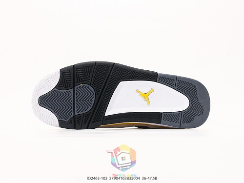 נעלי Air Jordan 4 Retro לבן וצהוב, תמונה 7
