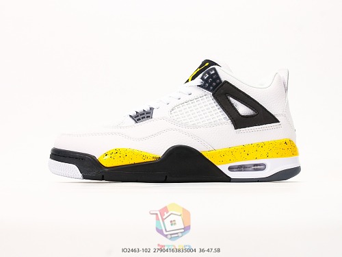 נעלי Air Jordan 4 Retro לבן וצהוב, תמונה 9