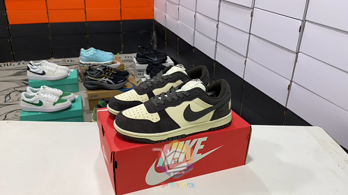 נעלי Nike Big Nike Low שמנת וחום שוקולד, תמונה 9
