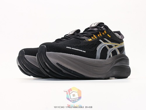 נעלי ריצה ASICS Gel-Nimbus 28 שחור, כסף וזהב, תמונה 5