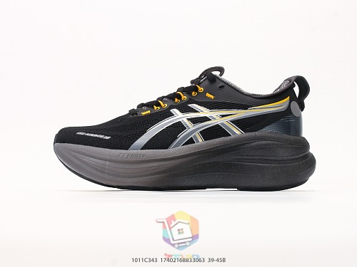 נעלי ריצה ASICS Gel-Nimbus 28 שחור, כסף וזהב, תמונה 8