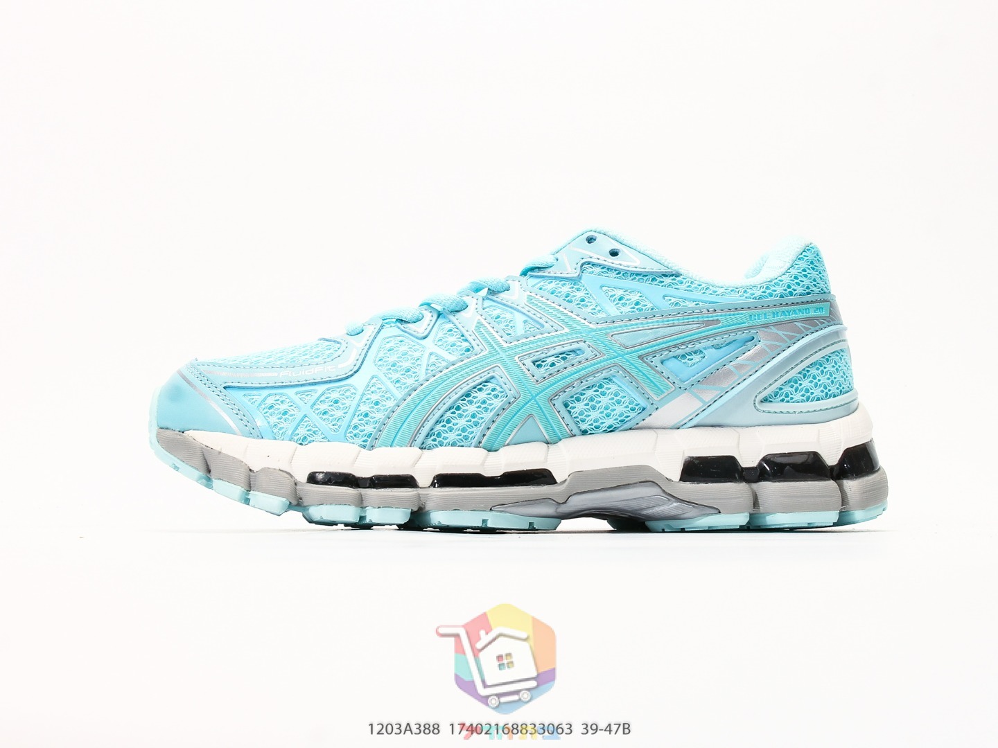 Кроссовки ASICS GEL-Kayano 20, голубые с серебристым