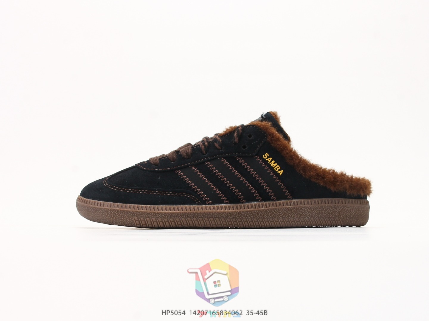 adidas Samba Mule mit Fellfutter, Schwarz oder Beige