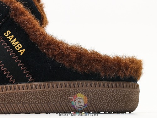 כפכפי adidas Samba Mule עם פרווה, שחור או בז', תמונה 4