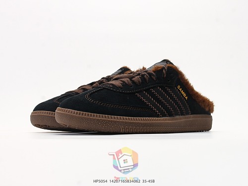 כפכפי adidas Samba Mule עם פרווה, שחור או בז', תמונה 6