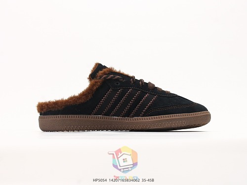 כפכפי adidas Samba Mule עם פרווה, שחור או בז', תמונה 9