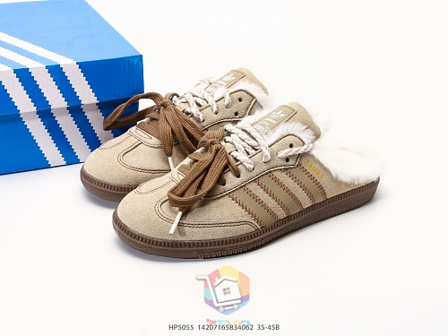 כפכפי adidas Samba Mule עם פרווה, שחור או בז', תמונה 11