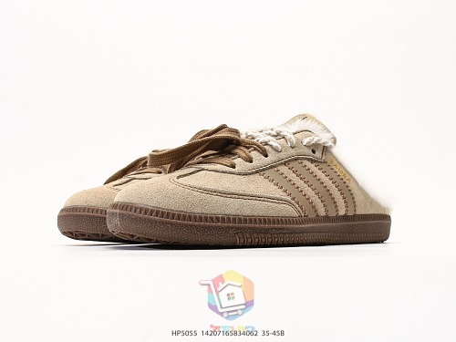 כפכפי adidas Samba Mule עם פרווה, שחור או בז', תמונה 15