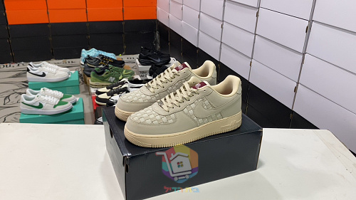 נעלי Nike Air Force 1 Low Woven בגוון חול, תמונה 9