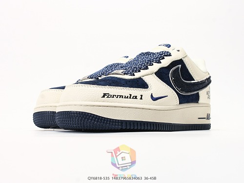 נעלי Nike Air Force 1 Low עם לוגו The North Face, בורדו או כחול כהה, תמונה 15
