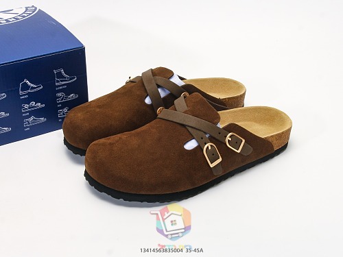 נעלי Birkenstock Blair עם רצועות דקות ואבזמים, זמש חום או שחור, תמונה 11