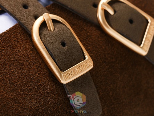 נעלי Birkenstock Blair עם רצועות דקות ואבזמים, זמש חום או שחור, תמונה 12