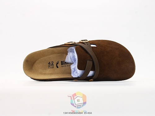 נעלי Birkenstock Blair עם רצועות דקות ואבזמים, זמש חום או שחור, תמונה 14